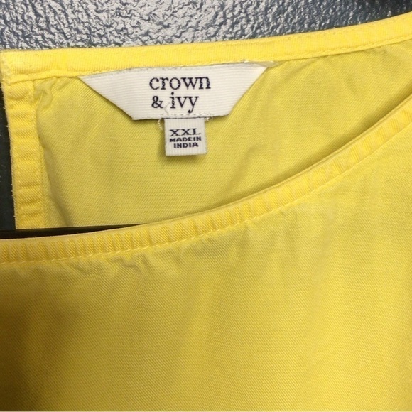 Yellow Crown & ivy 2xl shirt (0097) - Picture 6 of 8